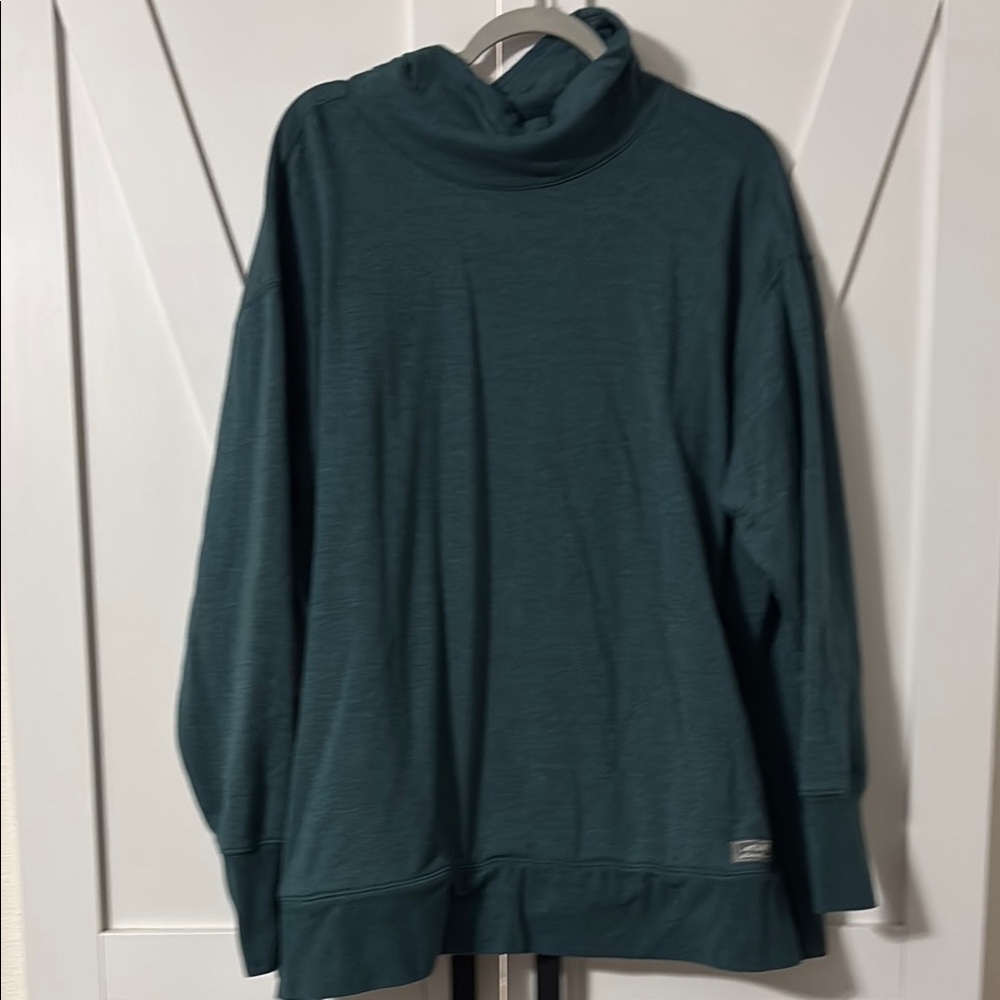 Teal/Geeen Eddie Bauer High-Neck Sweatshirt